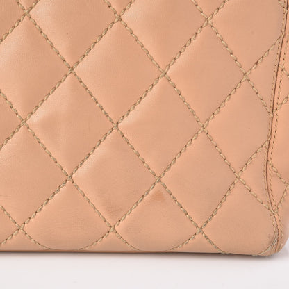 Chanel Calfskin Quilted Tote Beige 9 of 9