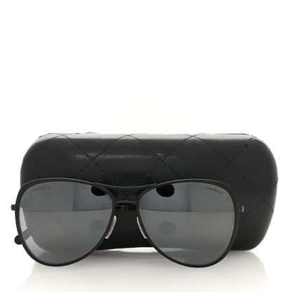 Chanel Pilot Summer Aviator Sunglasses 4223 Black 8 of 8
