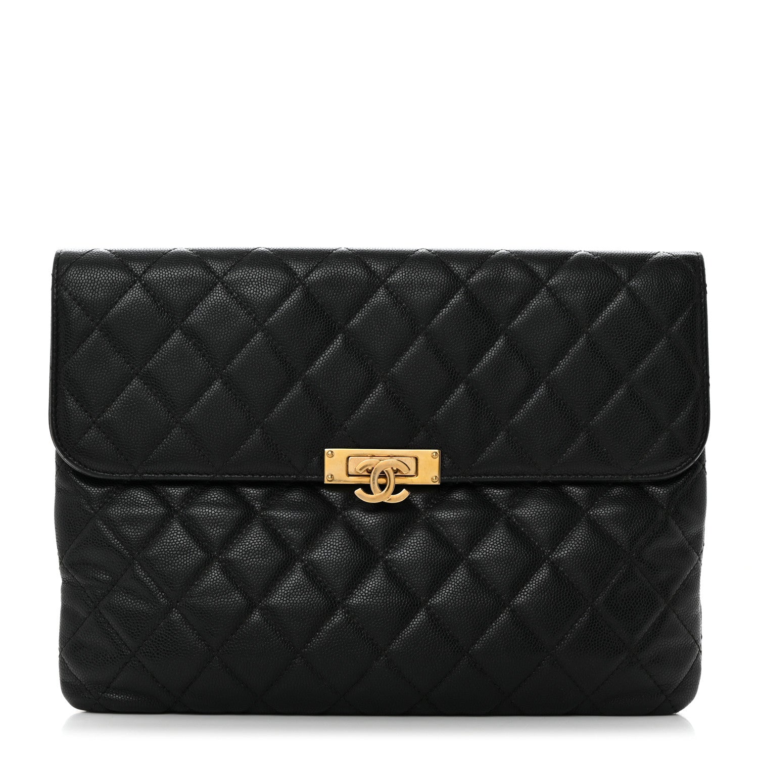 Chanel Caviar Quilted Medium Golden Class Pouch Black 1 of 7
