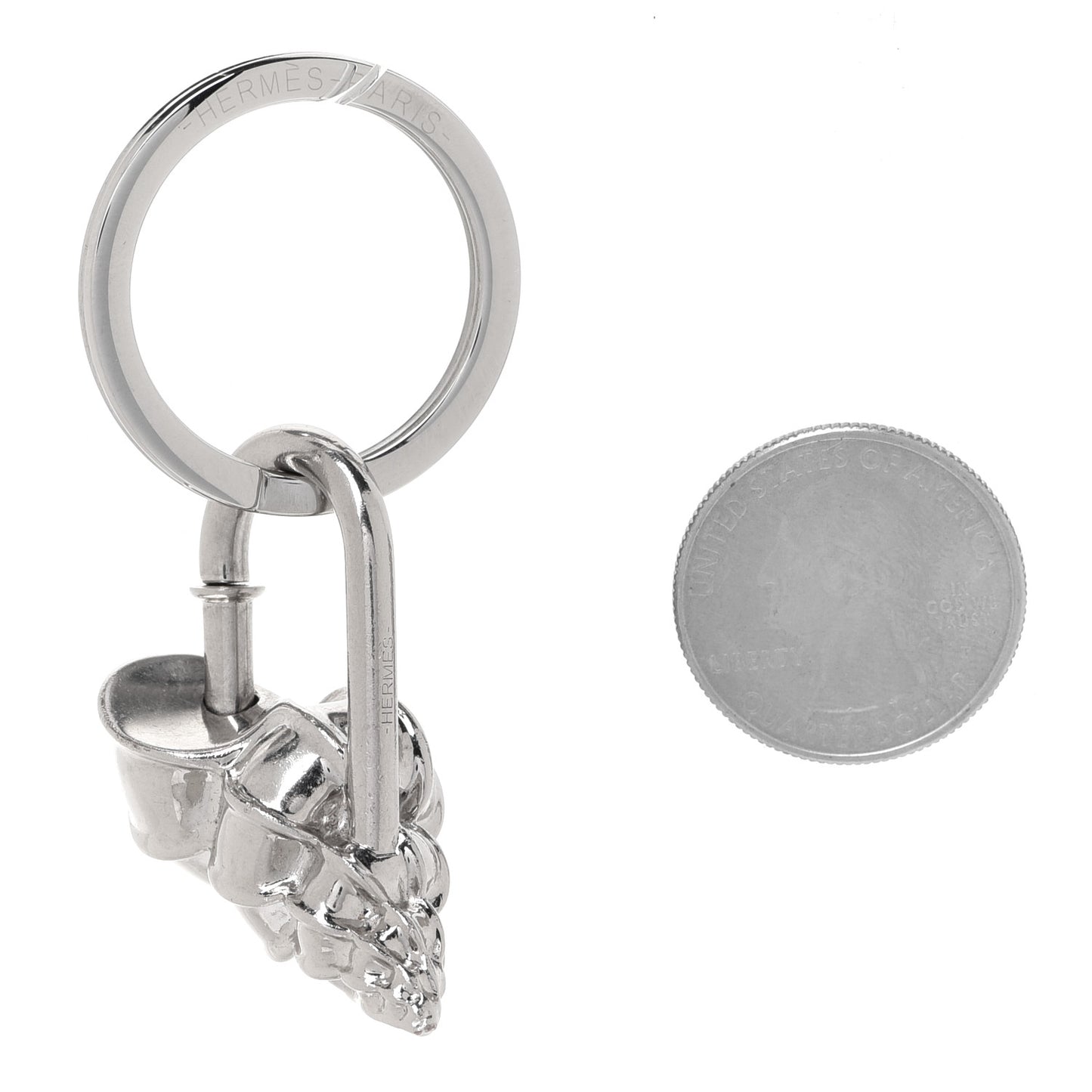 Palladium Seashell Key Ring