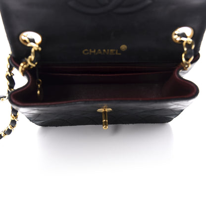 Chanel Lambskin Quilted Mini Square Flap Bag Black 5 of 11