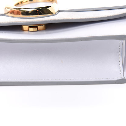 Chloe Calfskin Suede C Clutch With Chain Light Cloud 10 of 11