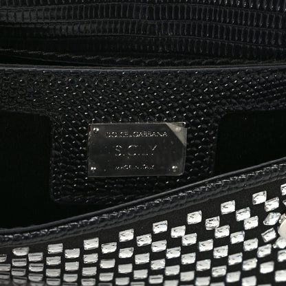 Dolce & Gabbana Crystal Small Miss Sicily Satchel Black 6 of 10