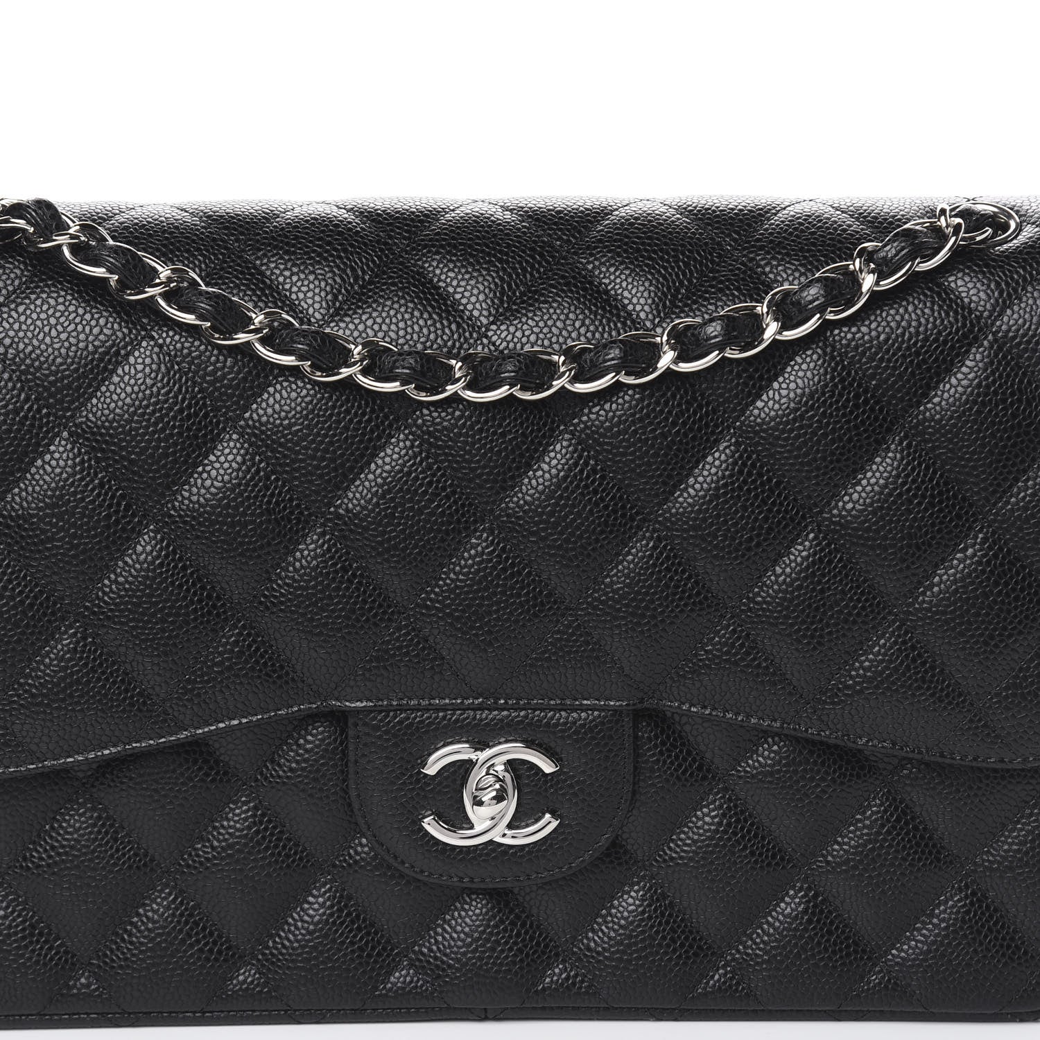 Chanel Caviar Quilted Jumbo Double Flap Black 8 of 11