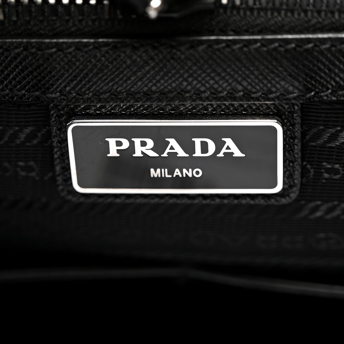 Tessuto Nylon Saffiano Briefcase Black