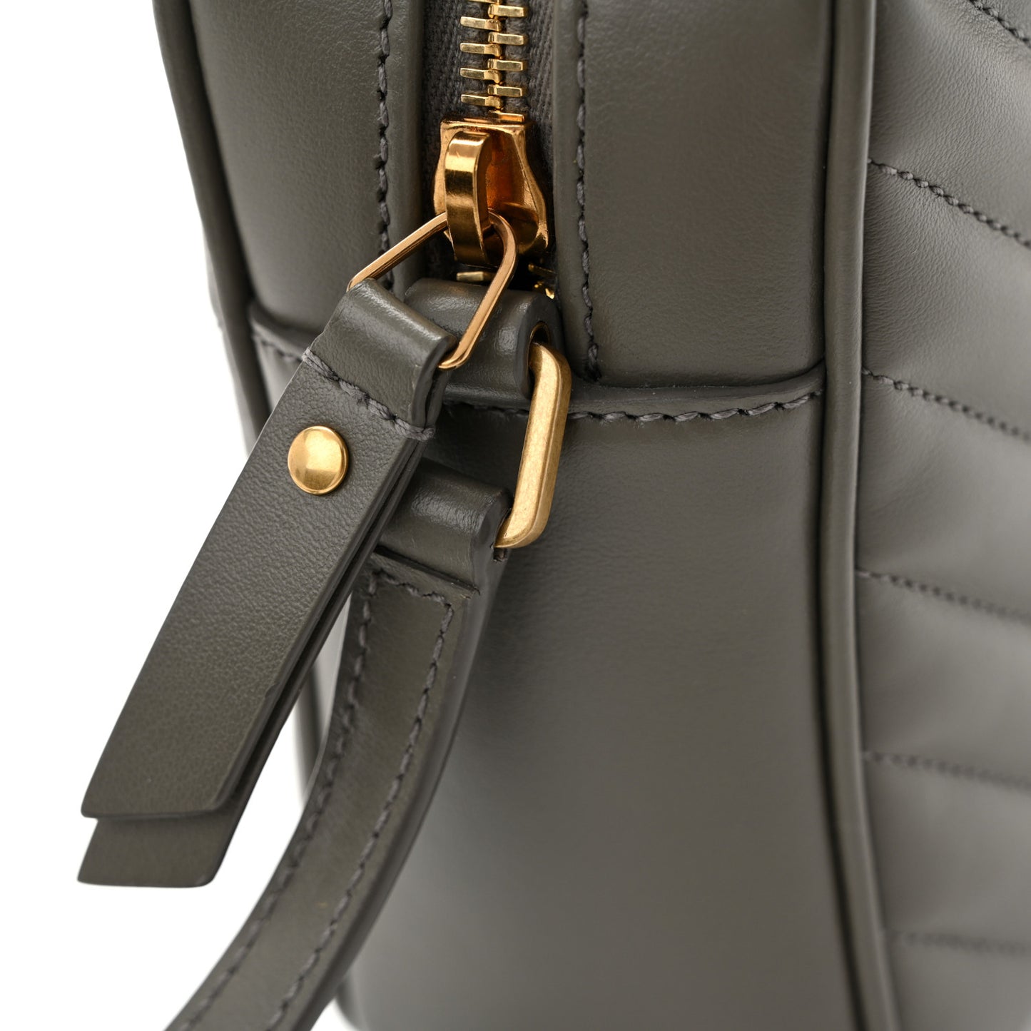 Calfskin Matelasse Monogram Lou Camera Bag Dusty Grey