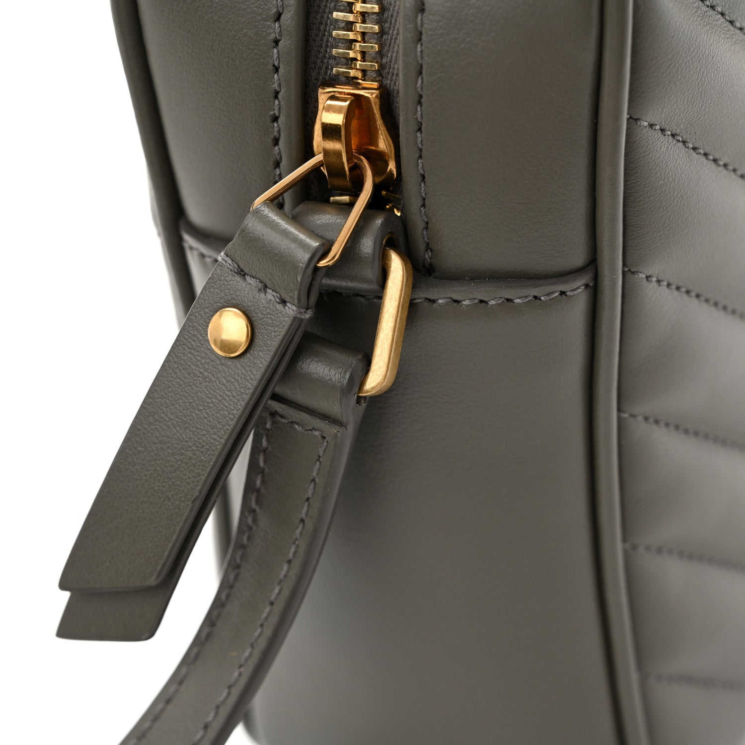 Saint Laurent Calfskin Matelasse Monogram Lou Camera Bag Dusty Grey 12 of 14