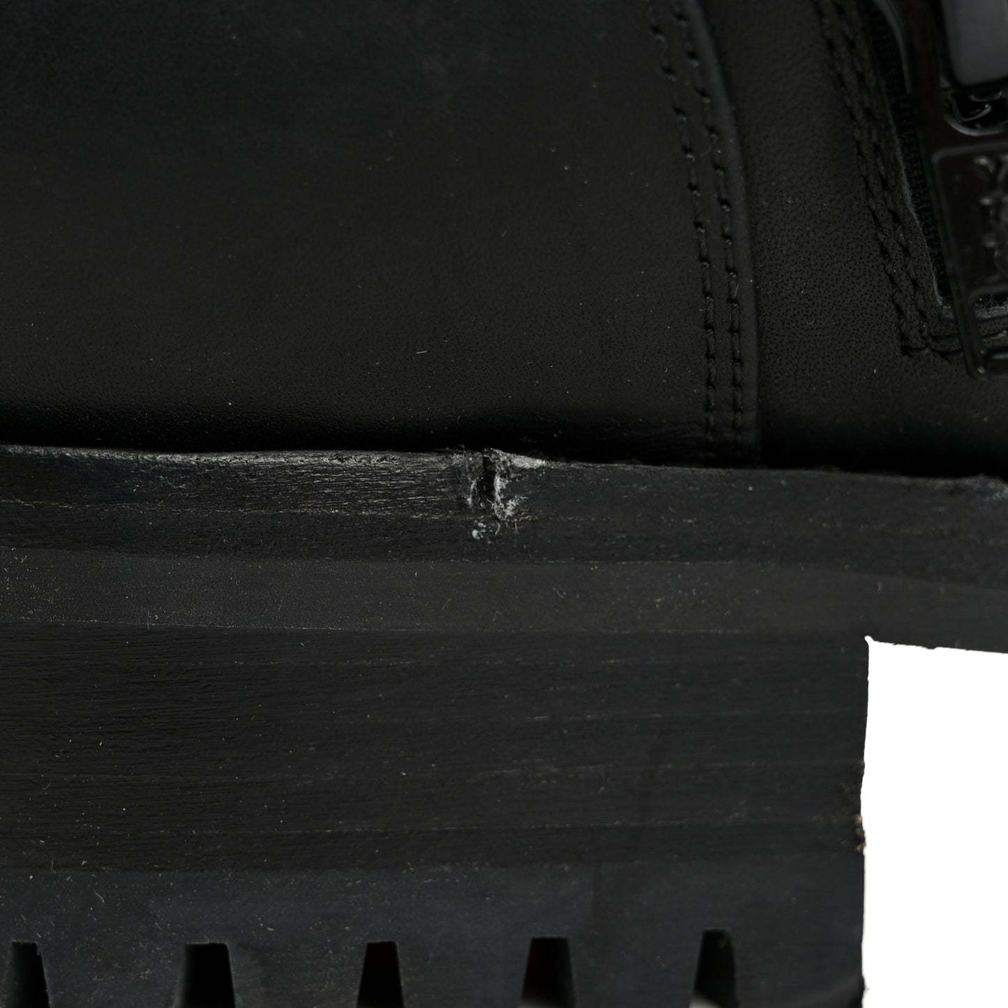 Calfskin Spikes TS Croc Flat Boots 39 Black