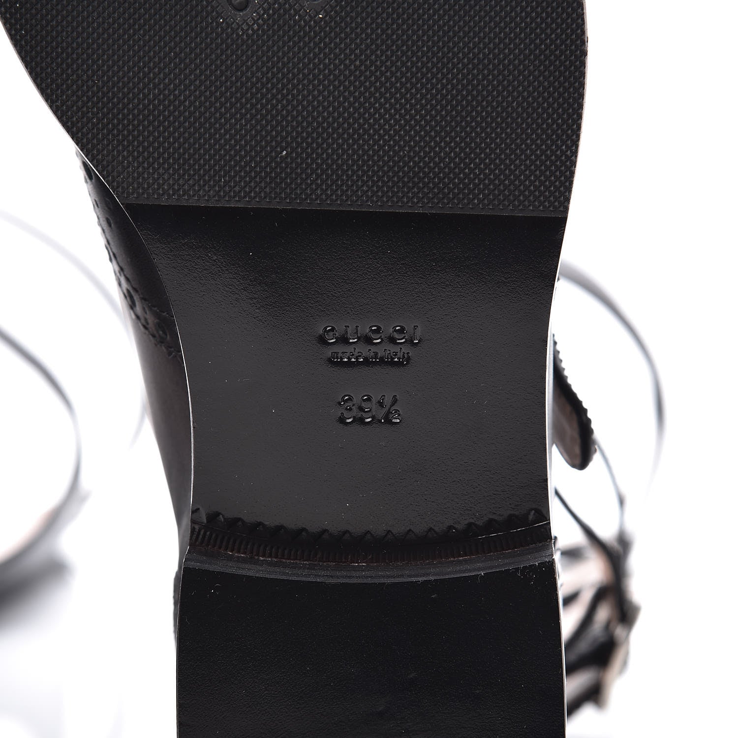 Gucci Calfskin Queercore Brogue Knee High Boots 39.5 Black 9 of 10