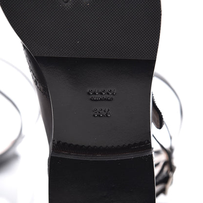 Gucci Calfskin Queercore Brogue Knee High Boots 39.5 Black 9 of 10