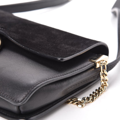 Chloe Suede Calfskin Small Faye Shoulder Bag Black 10 of 11