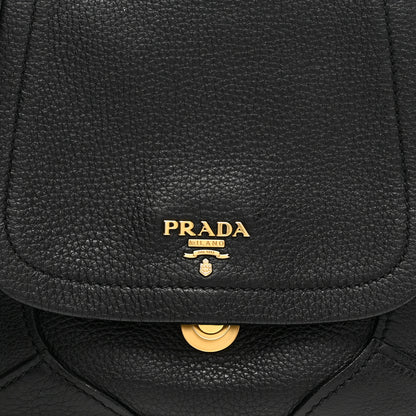 Prada Vitello Daino Crossbody Bag Black 7 of 13