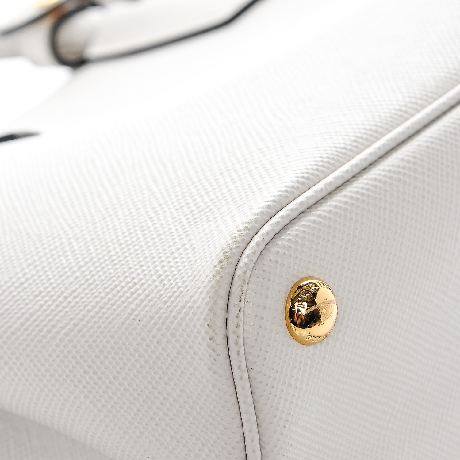 Prada Saffiano Cuir Small Double Bag Talco Nero Black 9 of 10