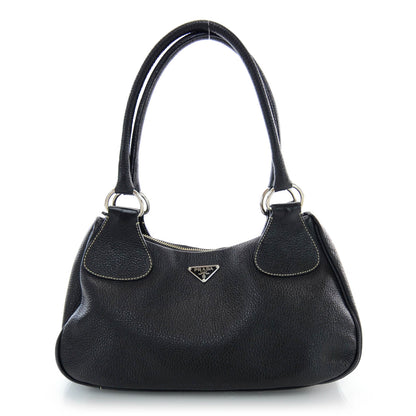 Prada Vitello Daino Box Shoulder Bag Nero Black 1 of 7
