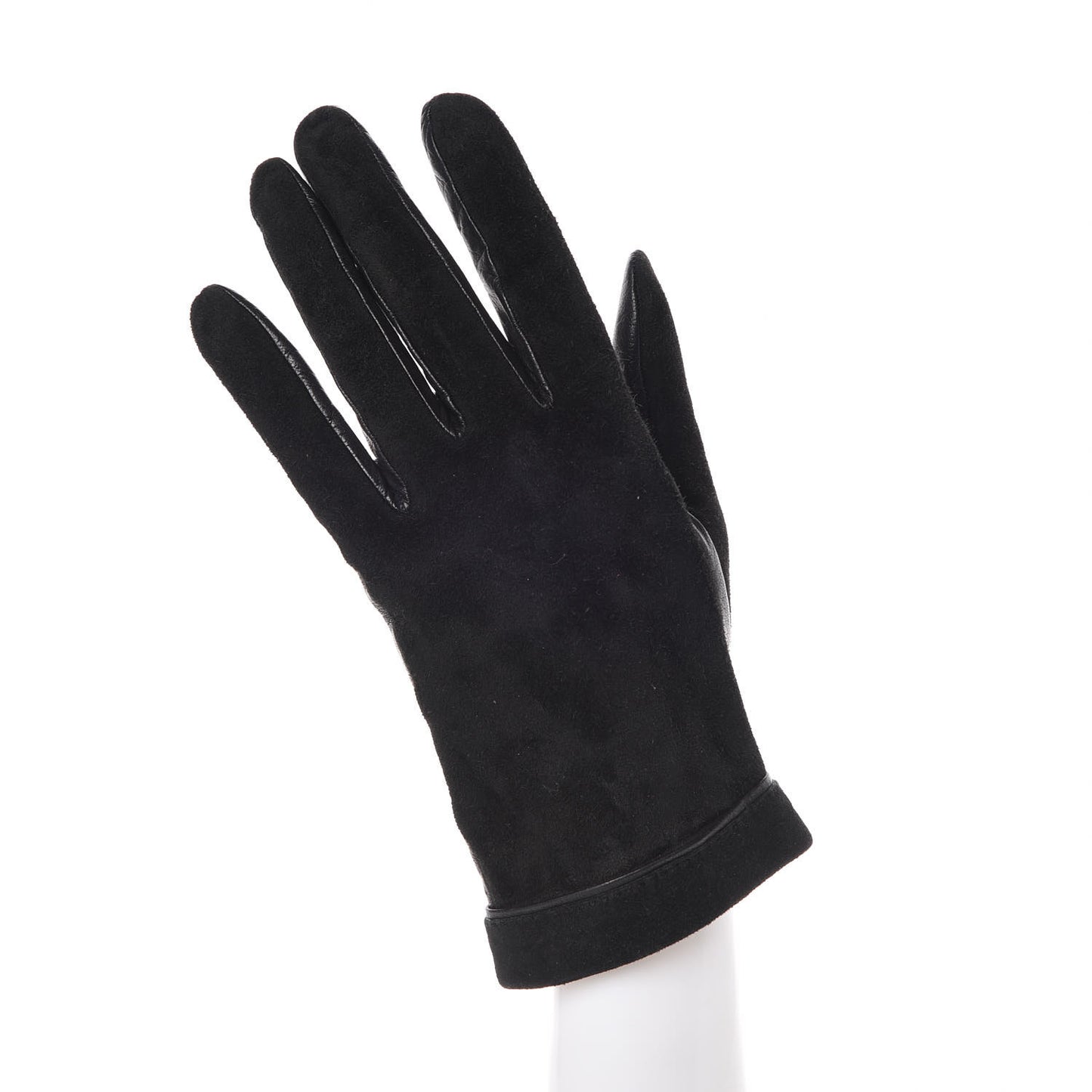 Suede Lambskin Gloves 7.5 Black