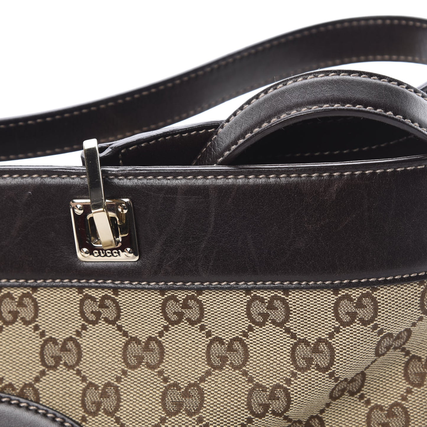 Monogram Large Punch Tote Dark Brown