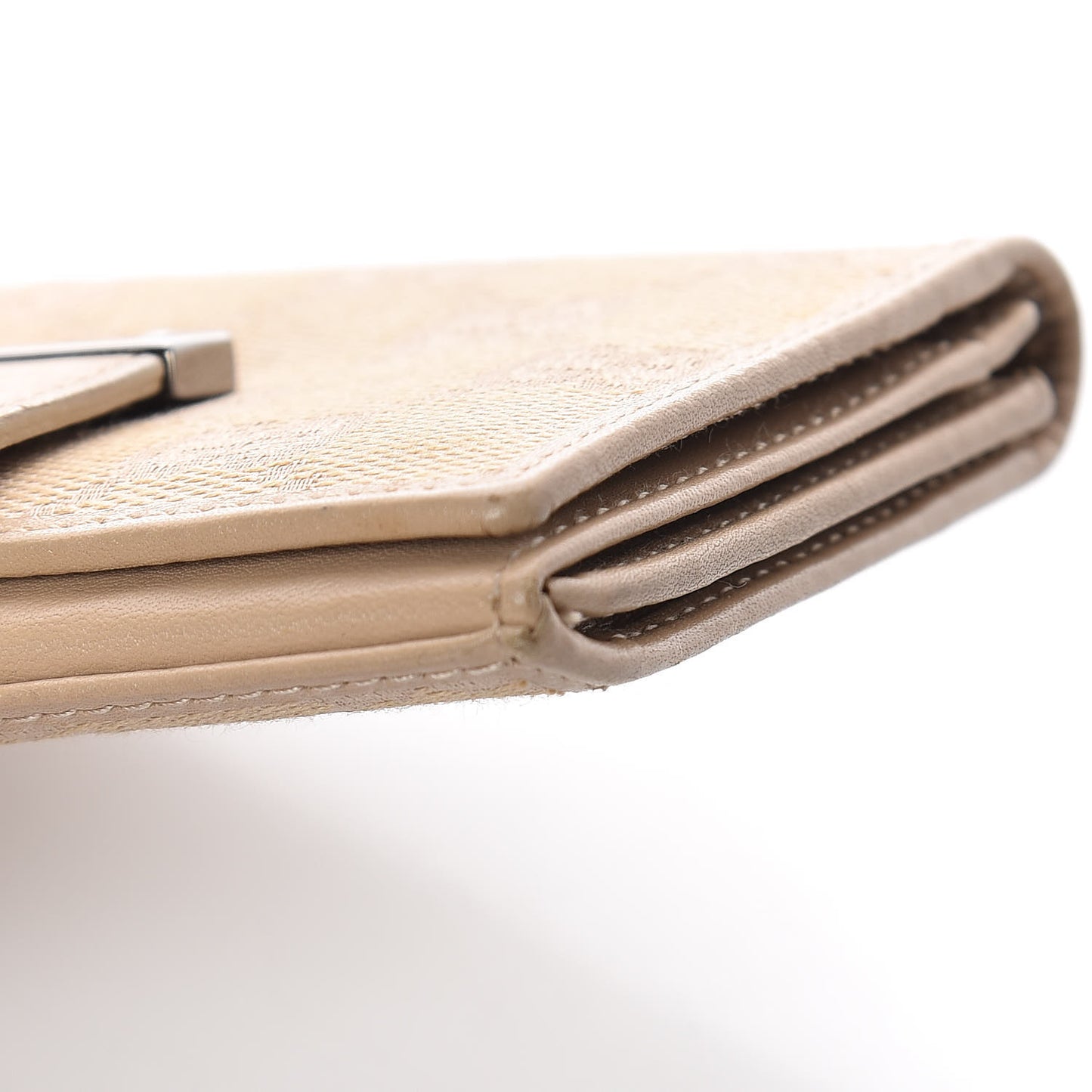 Monogram Card Case Beige