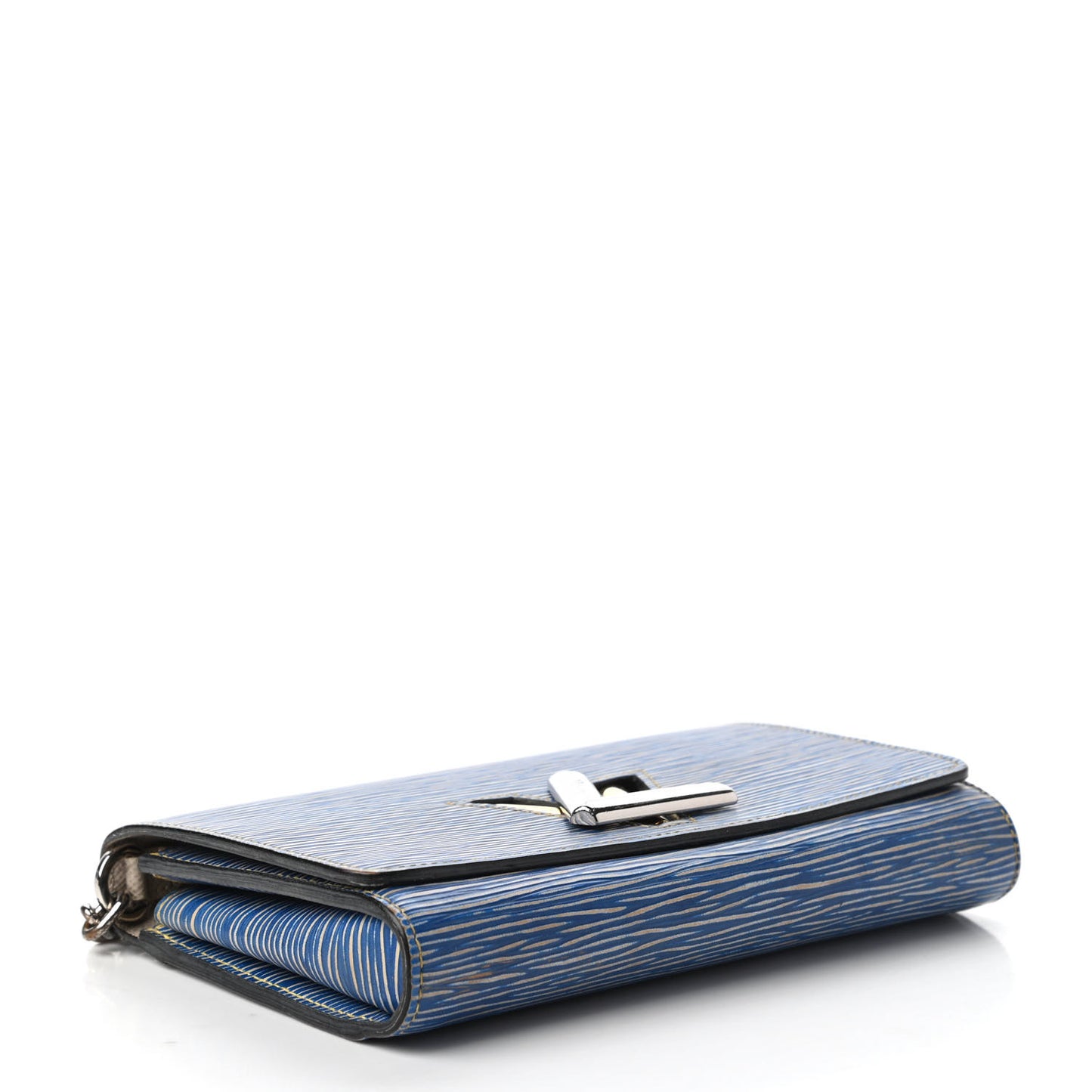 Epi Twist Chain Wallet Denim Light