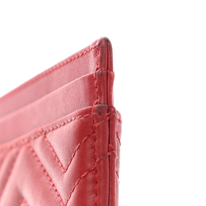Gucci Calfskin Matelasse GG Marmont Card Holder Hibiscus Red 11 of 15
