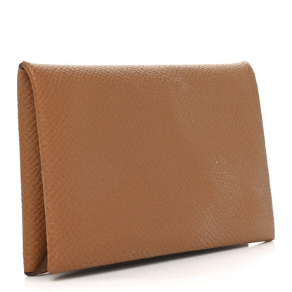 Hermes Epsom Calvi Card Case Gold 3 of 8