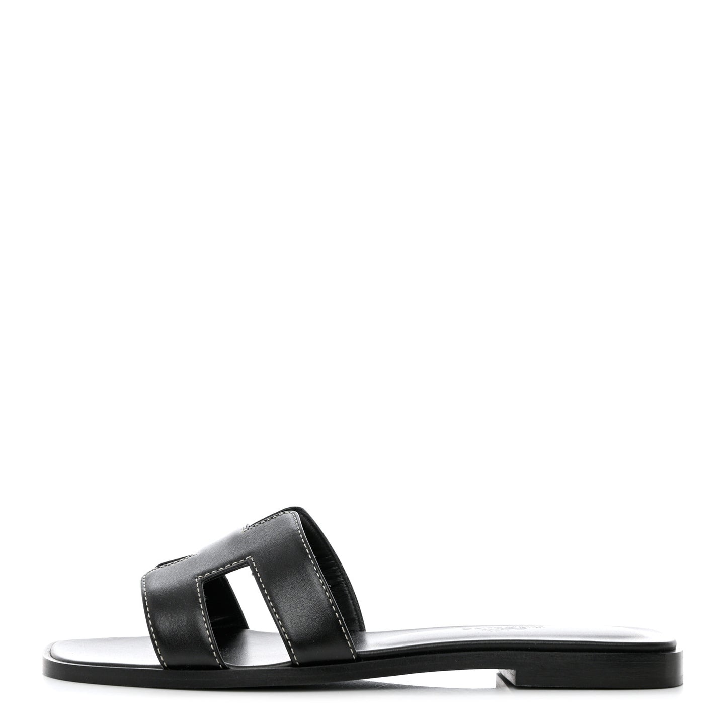 Box Calfskin Oran Sandals 36 Black