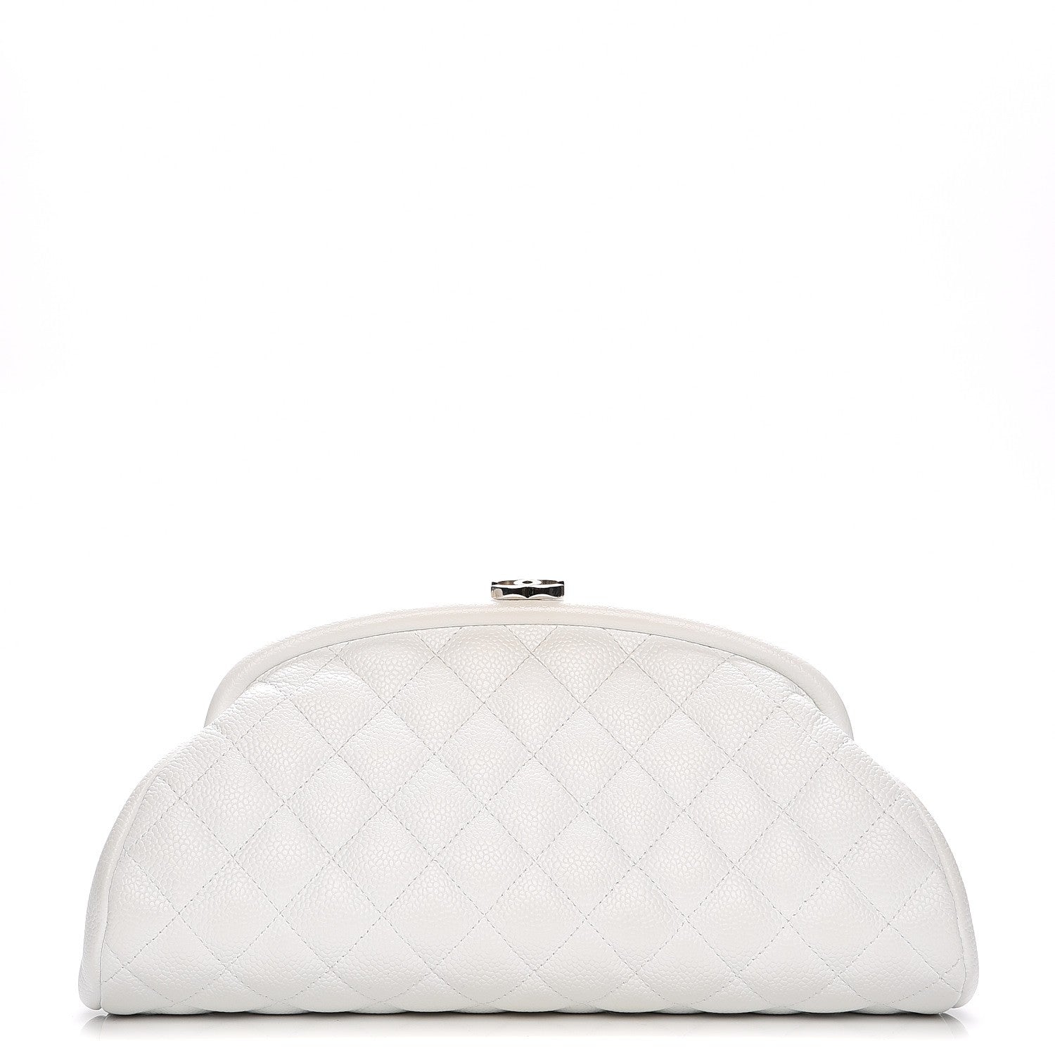 Chanel Caviar Quilted Timeless Clutch White 1 of 10