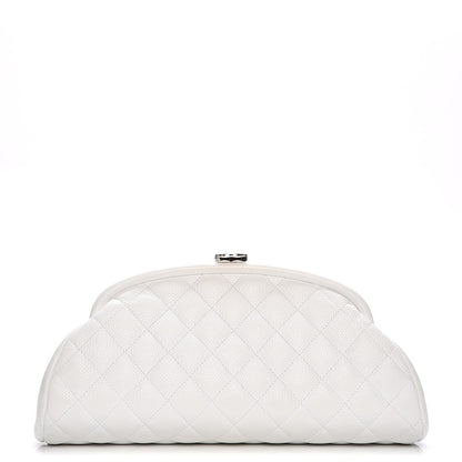 Chanel Caviar Quilted Timeless Clutch White 1 of 10