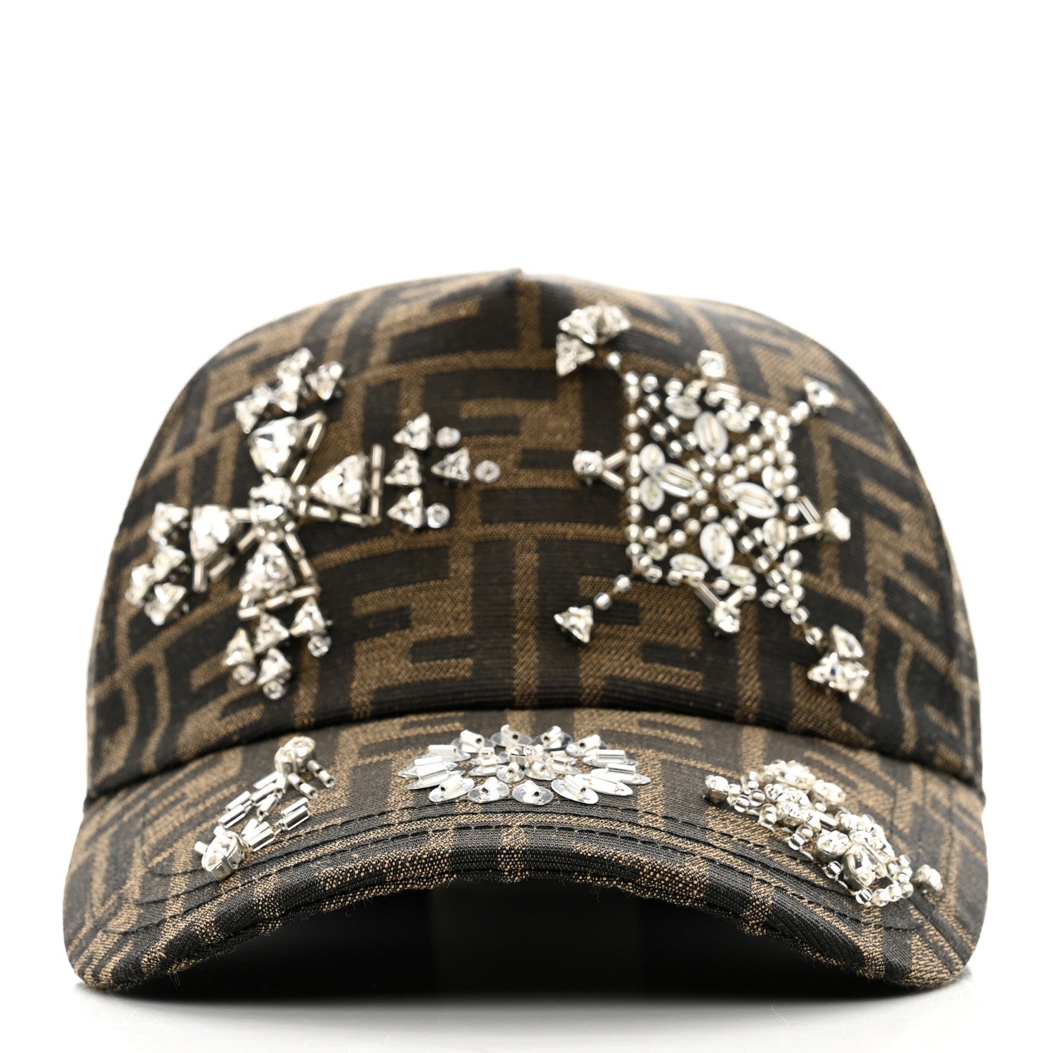 Fendi Canvas FF Crystal Baseball Hat 3 of 9