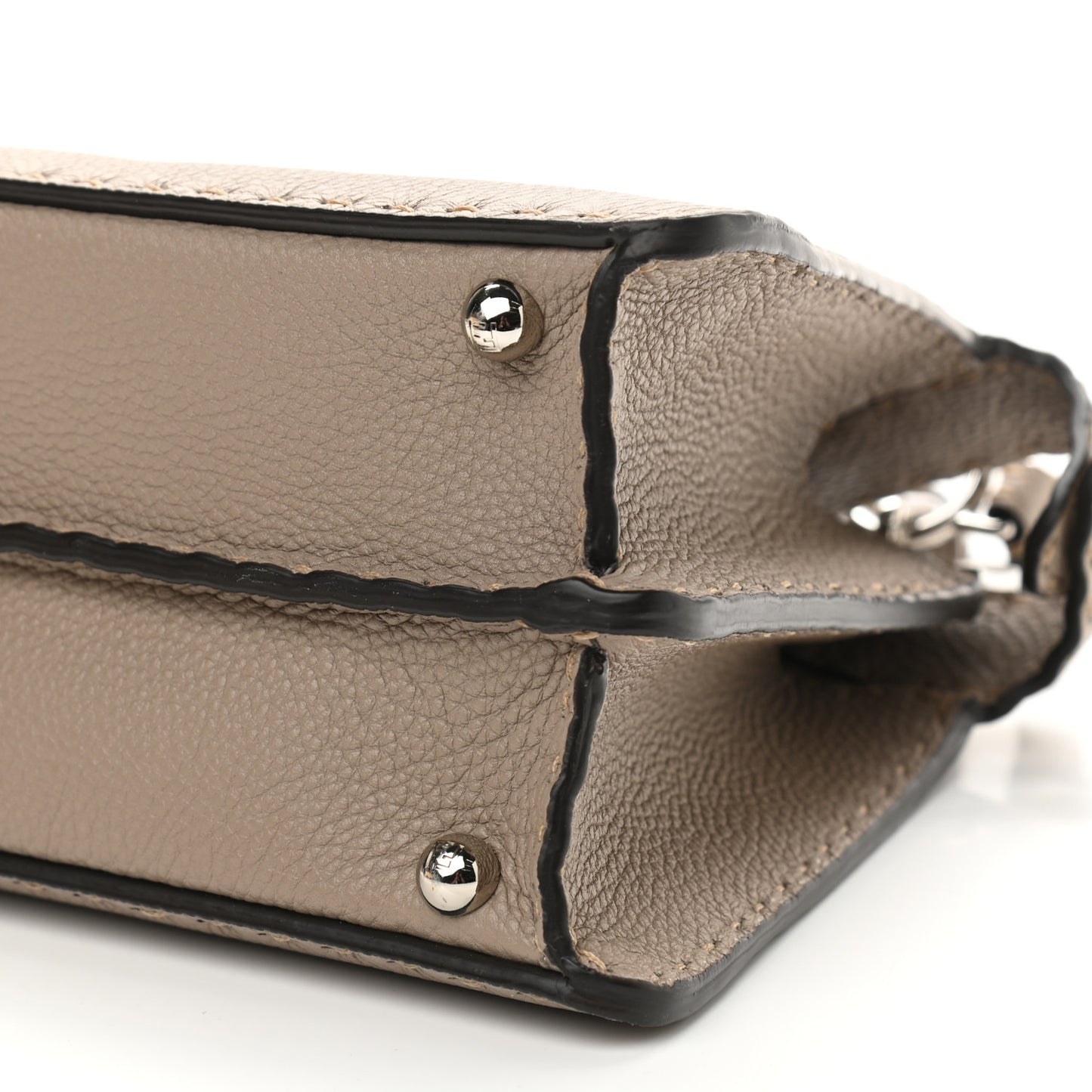 Cuoio Romano Selleria Chamois Small Peekaboo I SEE U Satchel Corda Camelia Cipria