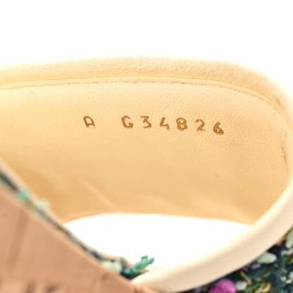 Chanel Tweed Cork CC Chain Mule Sandal 36.5 Green Multicolor 9 of 10