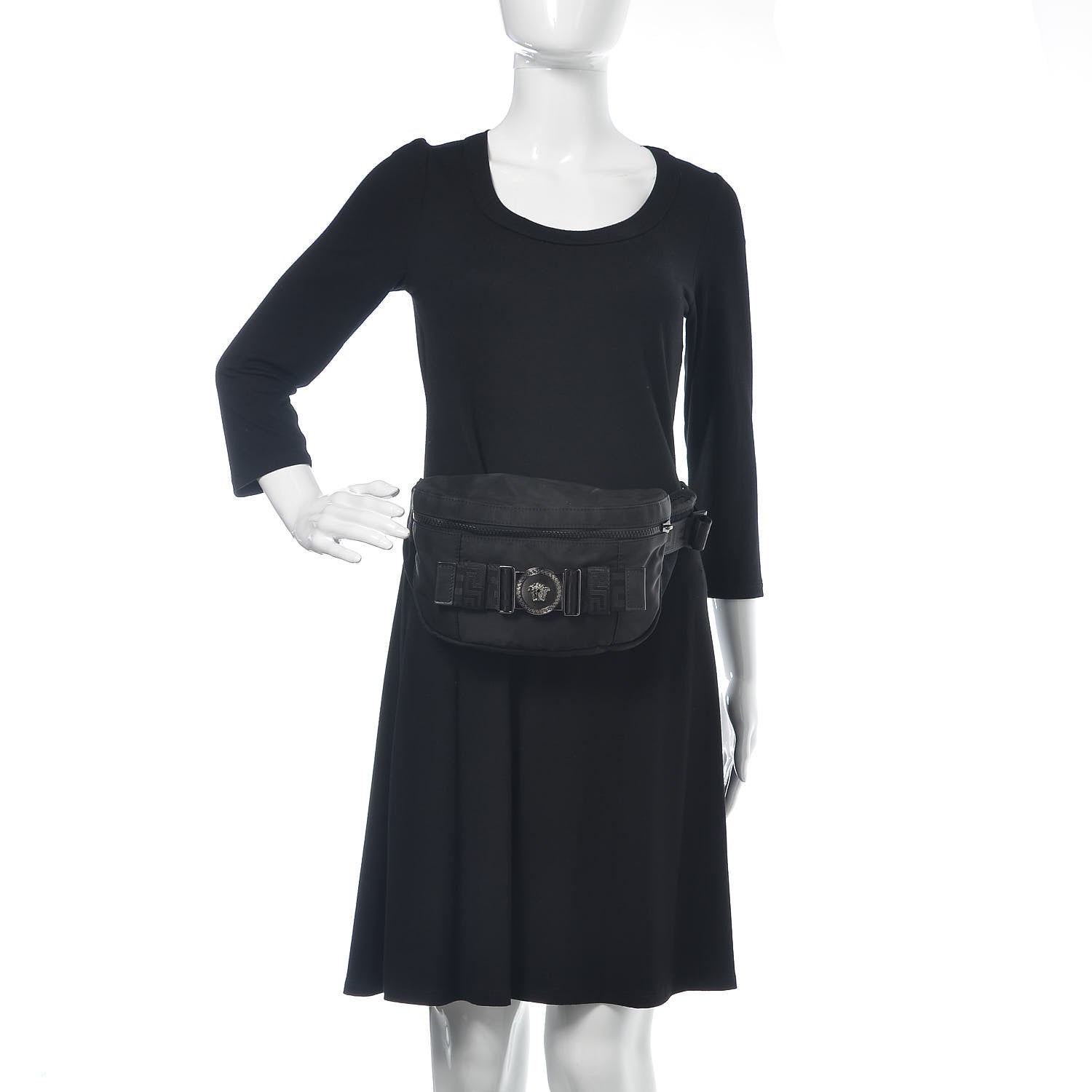 Versace Nylon Palazzo Medusa Belt Bag Black 2 of 12