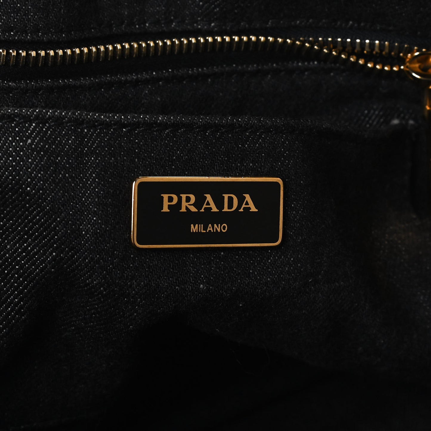 Denim Logo Tote Black