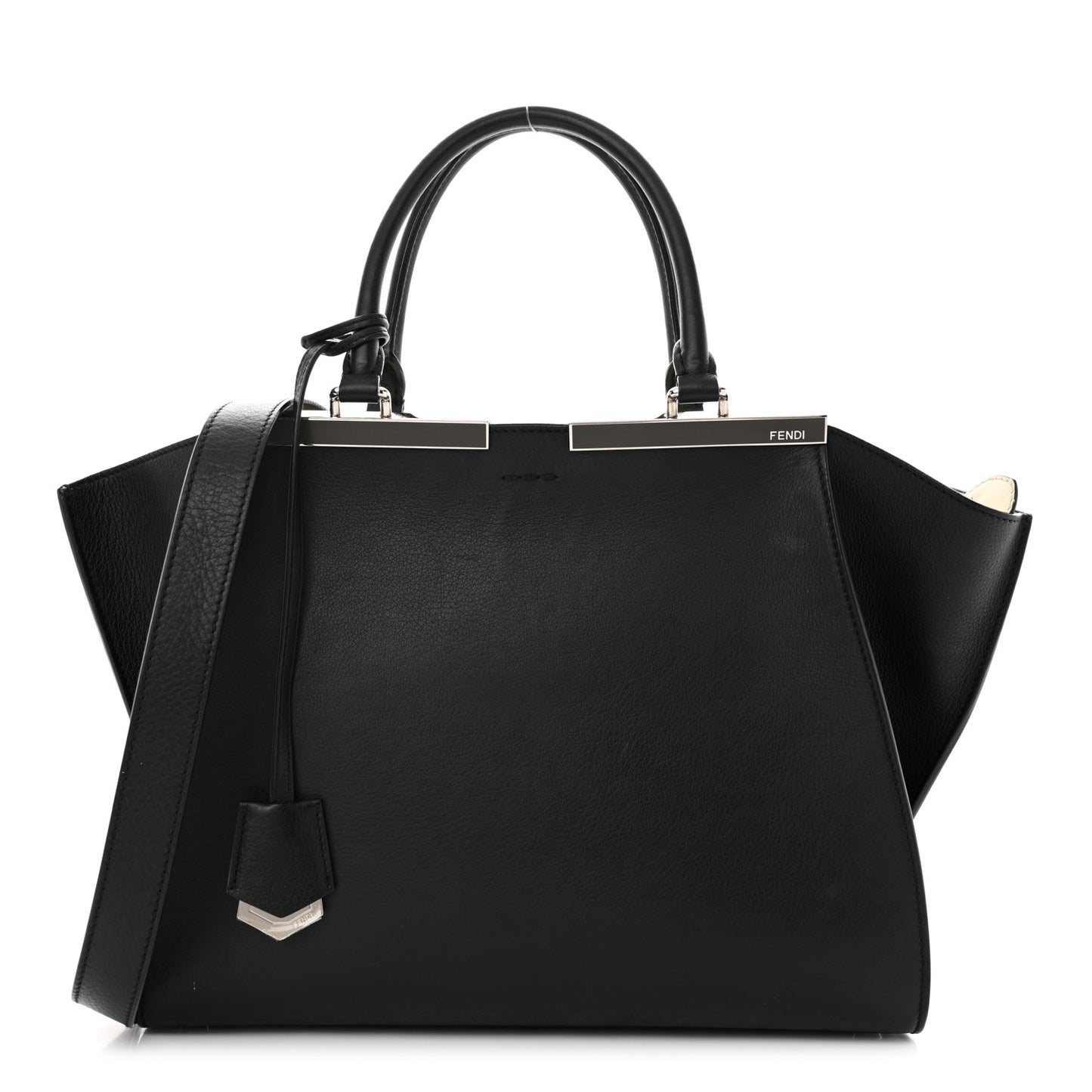 Vitello Dolce Shiny Nappa Petite 3Jours Tote Black