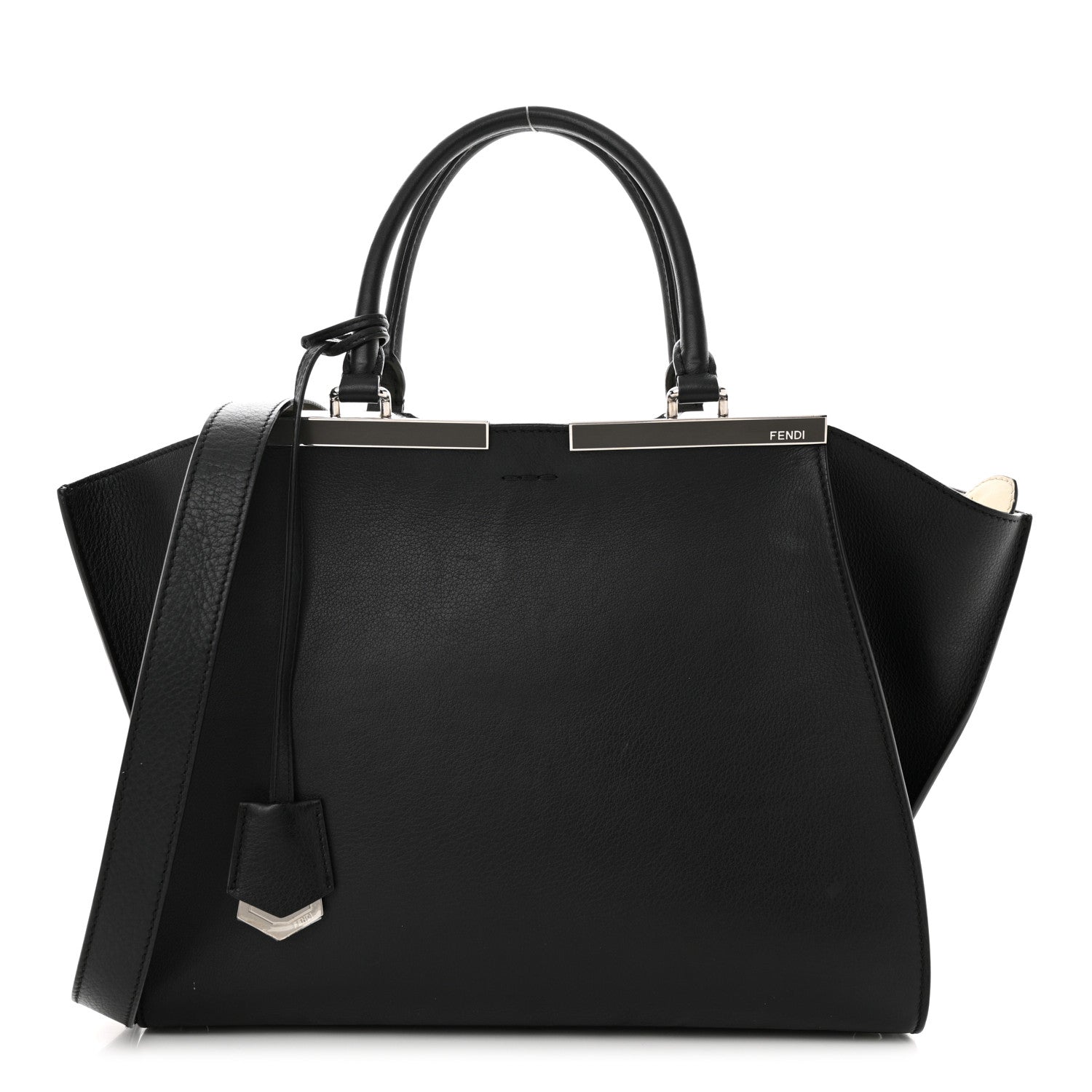 Fendi Vitello Dolce Shiny Nappa Petite 3Jours Tote Black 1 of 18