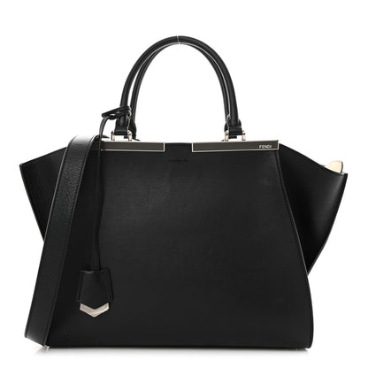 Fendi Vitello Dolce Shiny Nappa Petite 3Jours Tote Black 1 of 18