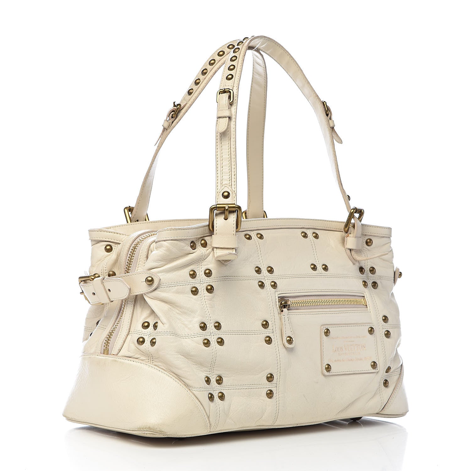Louis Vuitton Lambskin Riveting White 3 of 28