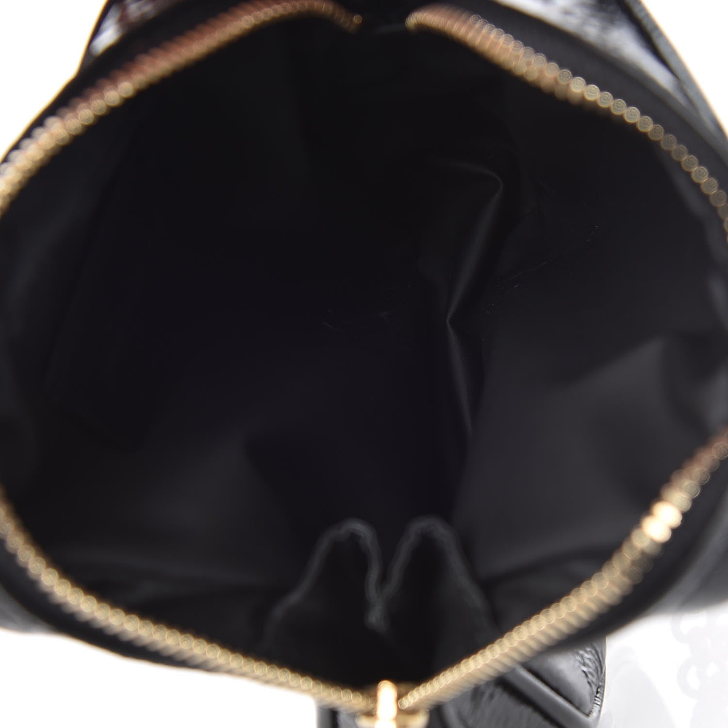Saint Laurent Textured Patent Monogram Mini Wristlet Black 7 of 9