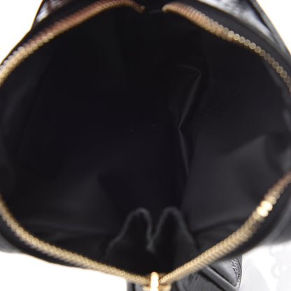 Saint Laurent Textured Patent Monogram Mini Wristlet Black 7 of 9