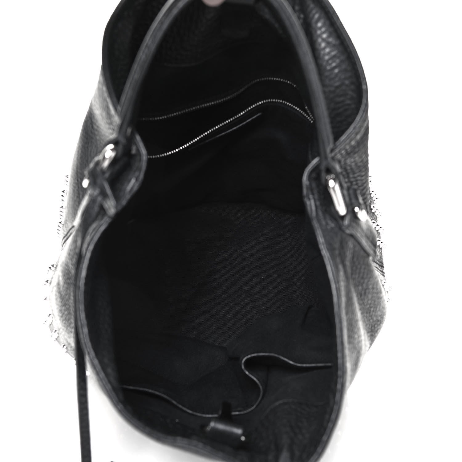 Burberry Calfskin Studded Medium Susanna Hobo Black 5 of 9