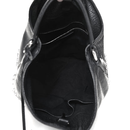 Burberry Calfskin Studded Medium Susanna Hobo Black 5 of 9