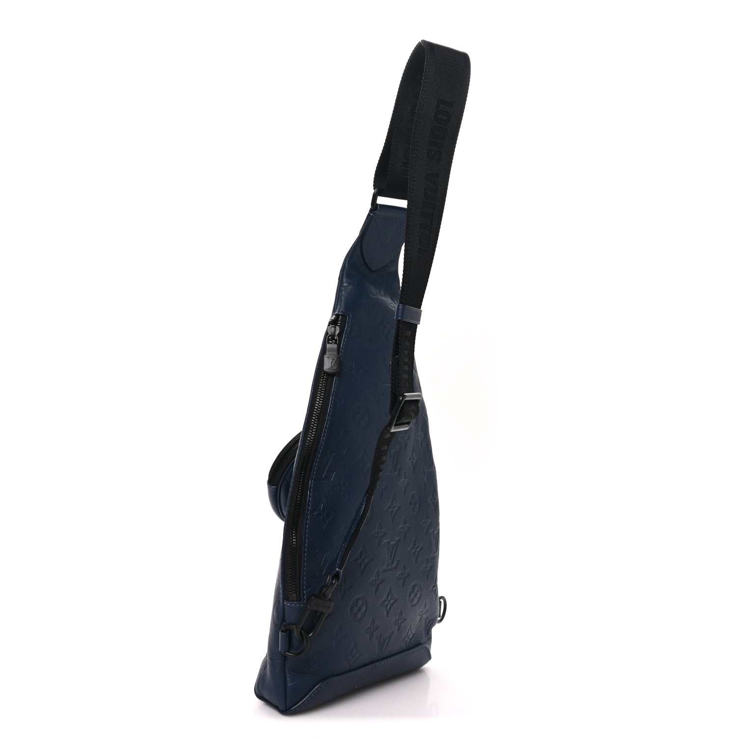Louis Vuitton Calfskin Shadow Monogram Duo Slingbag Navy 2 of 8