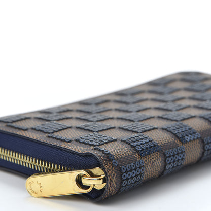 Louis Vuitton Damier Paillettes Zippy Wallet Blue 5 of 8