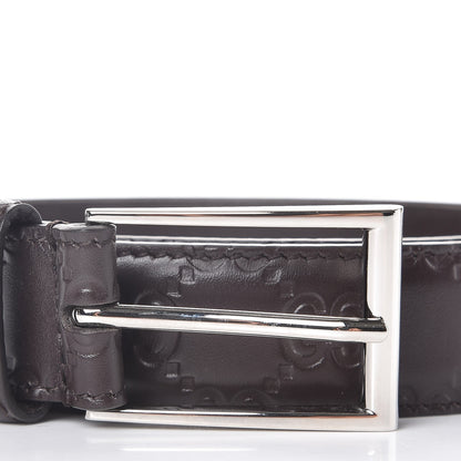 Gucci Guccissima Signature 40mm Belt 90 36 Chocolate 6 of 8