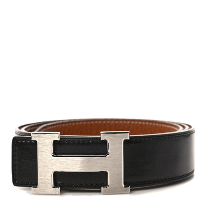 Hermes Box Togo 42mm Belt 95 38 Black Gold 1 of 4