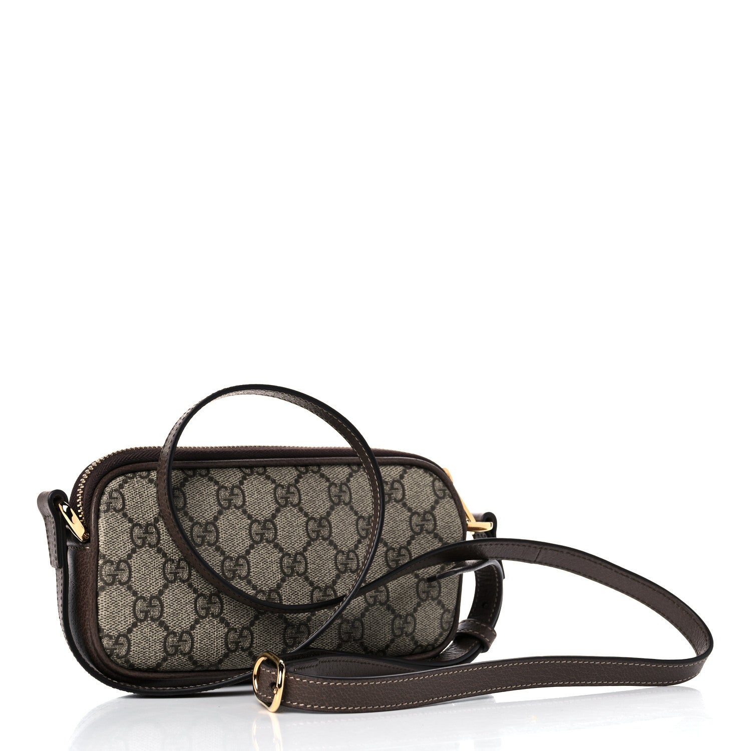 Gucci GG Supreme Monogram Web Mini Ophidia GG Bag Brown 3 of 12