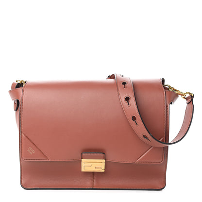 Fendi Vitello Grace Matte Large Kan U Shoulder Bag Rust 1 of 8