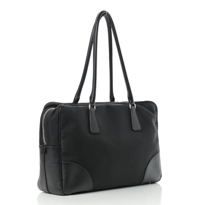Prada Tessuto Nylon Saffiano Tote Black 3 of 15