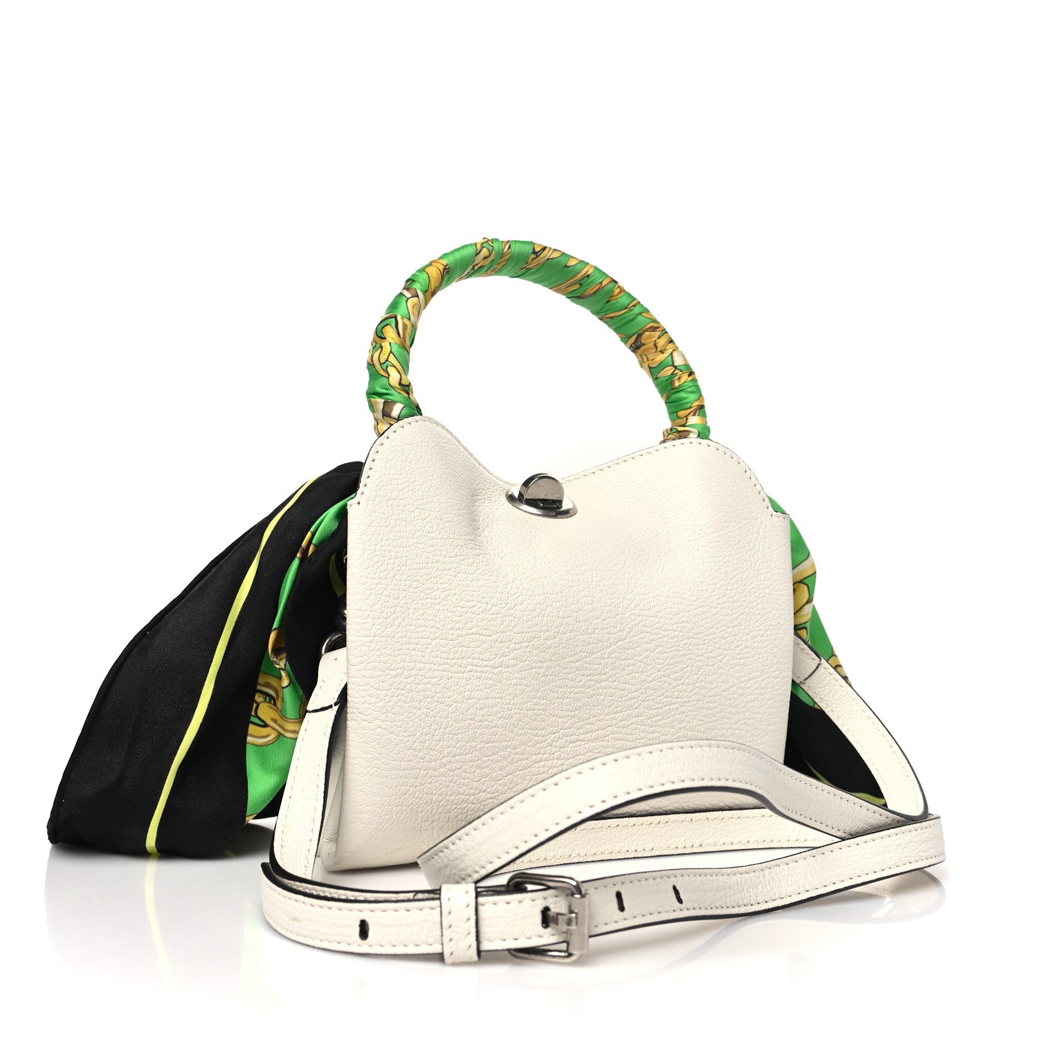 Balenciaga Goatskin XS Flap Scarf Top Handle Bag White 3 of 8