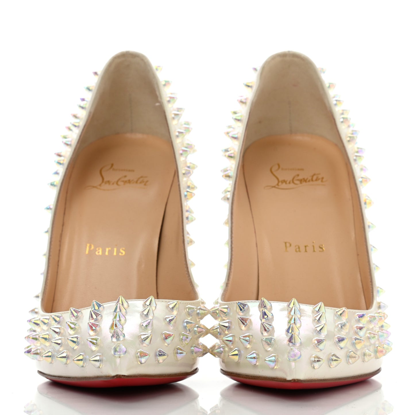 Patent Follies Spikes 100 Pumps 36.5 White