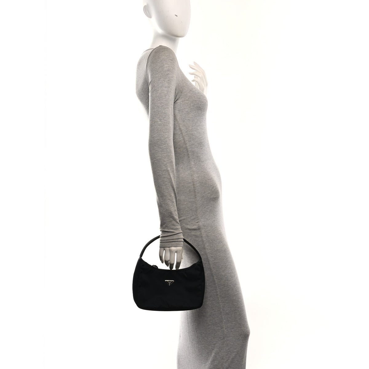 Prada Tessuto Nylon Sport Mini Shoulder Bag Black 2 of 10